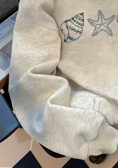 Relaxed Fit Hoodie – Shell Print